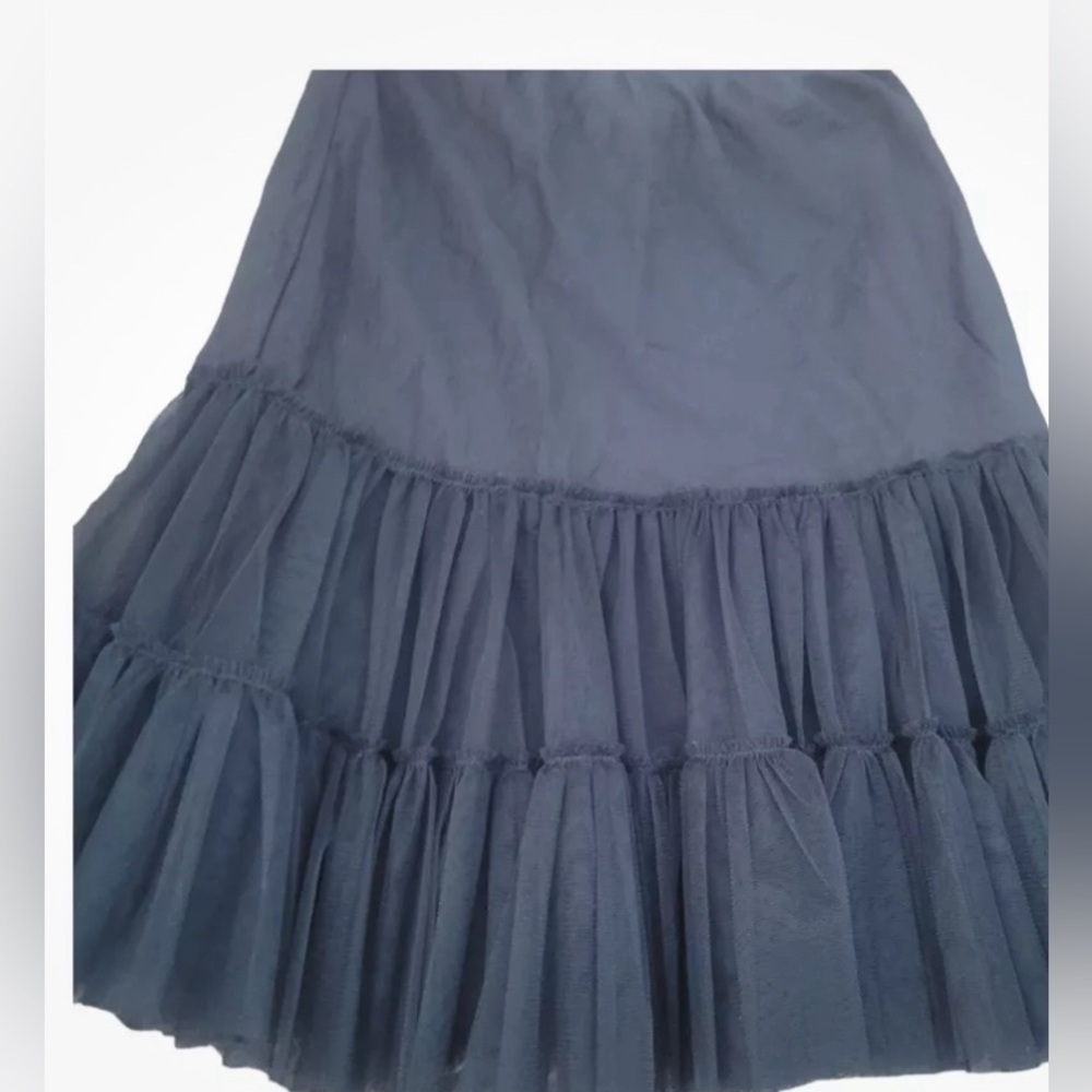 Anthropologie Eloise Skirt Small Black Tulle Tutu Crenoline Midi Mini Balletcore - Picture 5 of 6